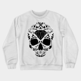 Skull Diamond Black - Skulls Skullhead Diamonds Gift Crewneck Sweatshirt